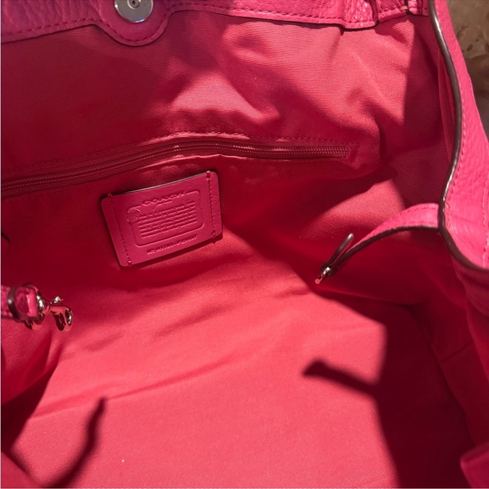 Coach Hot Pink Leather Shoulder Bag • LIKE NEW - Picture 13 of 13
